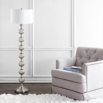 Oslo 60.5" Glass/Metal LED Floor Lamp - JONATHAN Y